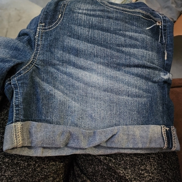 Nobo No Bounderies Blue Denim Cuffed Jean Shorts Juniors Size 7 Casual Summer - Picture 5 of 8